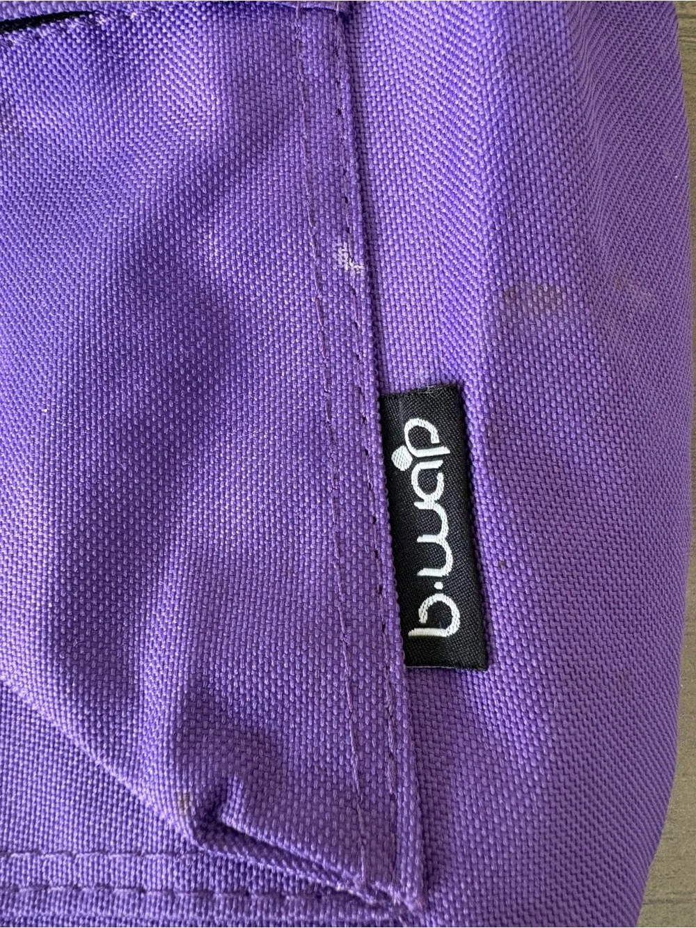Purple d.roma Classic Backpack Gray Straps Front Pocket School Travel Bag